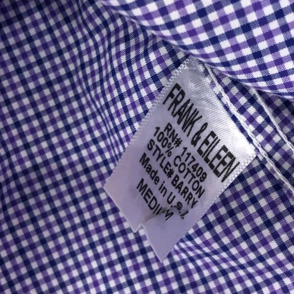 Frank & Eileen Plaid Long Sleeve Button Down Shirt Multicolor Size M - Picture 6 of 9